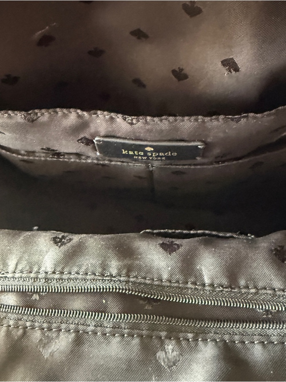 kate spade Black Nylon Backpack with Gold Hardware 13”H x 12”W x 5” D - Picture 8 of 8